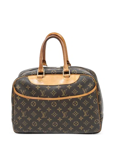 Louis Vuitton 도빌 모노그램 패턴 토트 백 In Brown