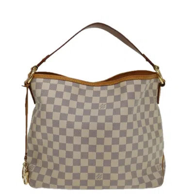 Pre-owned Louis Vuitton Deful Canvas Shoulder Bag () In White