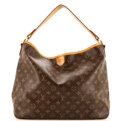 Pre-owned Louis Vuitton Delightful Handbag Monogram Canvas Mm In Brown
