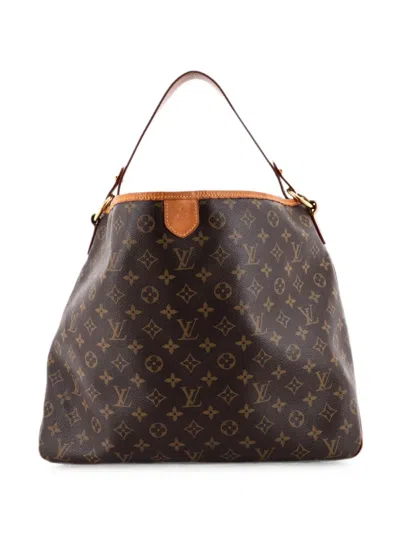 Pre-owned Louis Vuitton Delightful Handbag Monogram Canvas Mm Hobo Bag In Brown