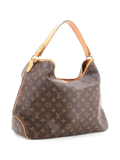 Pre-owned Louis Vuitton Delightful Handbag Monogram Canvas Mm Hobo Bag In Brown