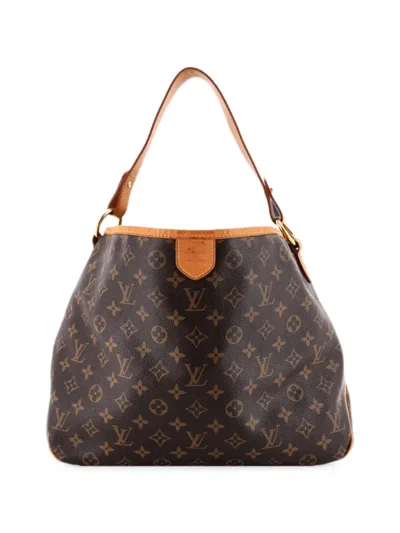 Pre-owned Louis Vuitton Delightful Handbag Monogram Canvas Pm Hobo Bag In Brown