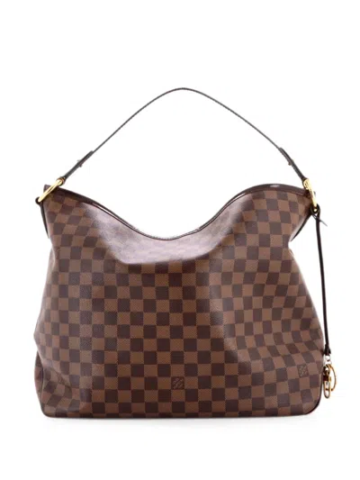Pre-owned Louis Vuitton Delightful Nm Handbag Damier Mm Hobo Bag In Brown