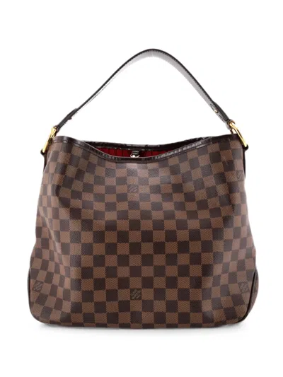 Pre-owned Louis Vuitton Delightful Nm Handbag Damier Pm Hobo Bag In Brown