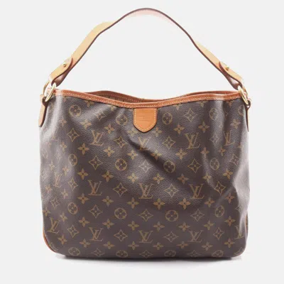 Pre-owned Louis Vuitton Delightful Pm Shoulder Hobo Tote Bag Monogram Brown