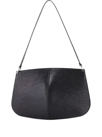 Pre-owned Louis Vuitton Demi Lune Pochette Epi Leather Shoulder Bag In Black