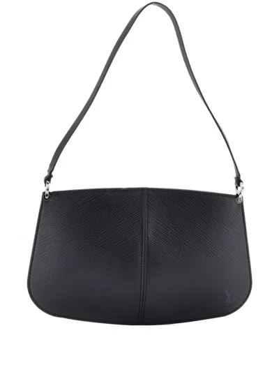Pre-owned Louis Vuitton Demi Lune Pochette Epi Leather Shoulder Bag In Black