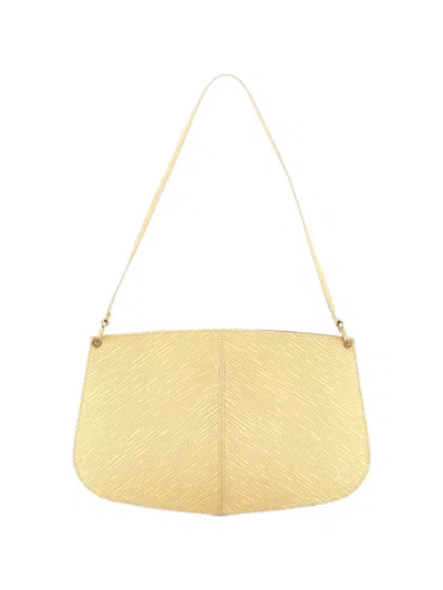 Pre-owned Louis Vuitton Demi Lune Pochette Epi Leather Shoulder Bag In Yellow