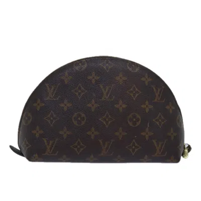 Pre-owned Louis Vuitton Demi Ronde Brown Canvas Clutch Bag ()