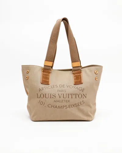 Pre-owned Louis Vuitton Denim Articles De Voyage Mm Tote Bag