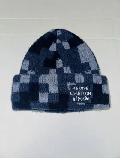 Pre-owned Louis Vuitton Denim Beanie In Blue