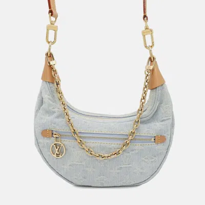 Pre-owned Louis Vuitton Denim Monogram Loop Shoulder Bag