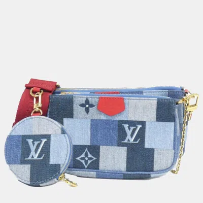 Pre-owned Louis Vuitton Denim Monogram Multi Pochette Accessoires