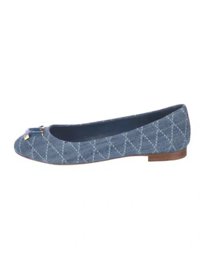 Pre-owned Louis Vuitton Denim Patterned Ballet Flats In Blue