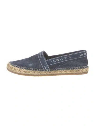 Pre-owned Louis Vuitton Denim Printed Espadrilles In Blue
