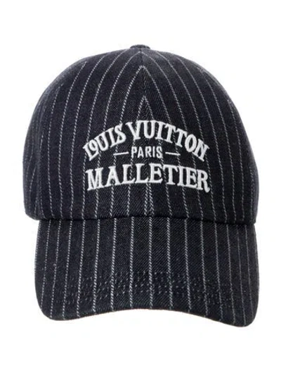Pre-owned Louis Vuitton Denim Stripes Cap In Blue