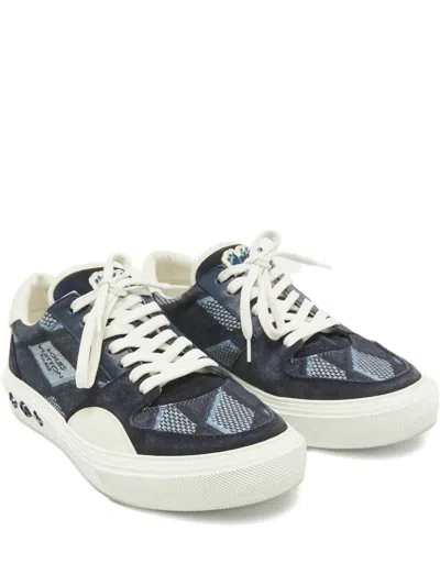 Pre-owned Louis Vuitton Denim Suede Sneakers In Blue