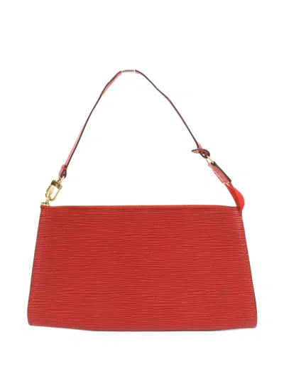 Pre-owned Louis Vuitton Detachable-strap Leather Bag In Red