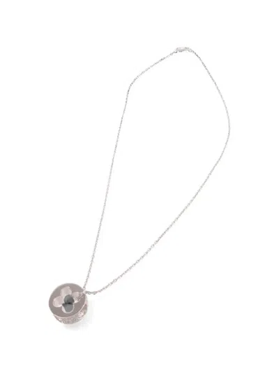 Pre-owned Louis Vuitton Diamond Necklace In Silver