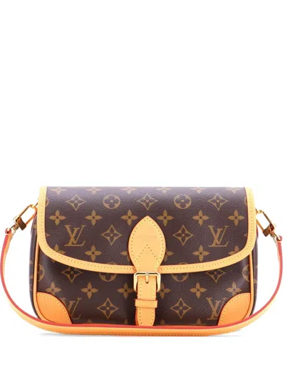 Pre-owned Louis Vuitton Diane Nm Handbag Monogram Canvas Crossbody Bag In Brown