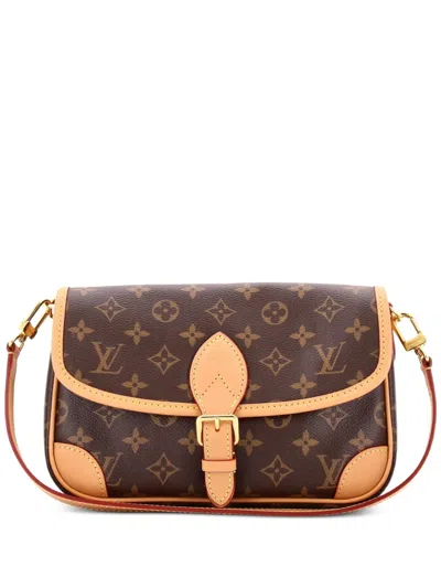 Pre-owned Louis Vuitton Diane Nm Handbag Monogram Canvas Crossbody Bag In Brown