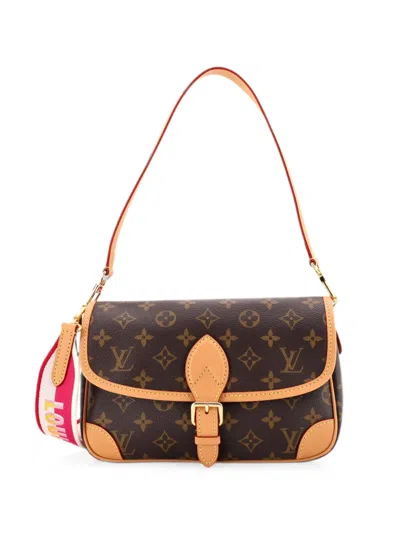 Pre-owned Louis Vuitton Diane Nm Handbag Monogram Canvas Crossbody Bag In Brown