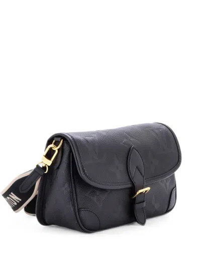 Pre-owned Louis Vuitton Diane Nm Handbag Monogram Empreinte Giant Shoulder Bag In Black