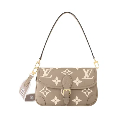 Pre-owned Louis Vuitton Diane 'tourterelle Gray/cream Monogram Embossed Empreinte Cowhide Leather' | Tan | Wom In Brown