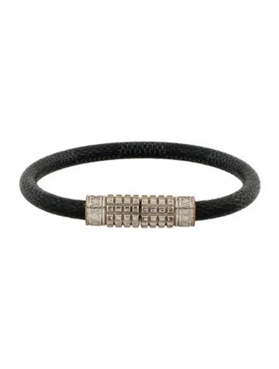 Pre-owned Louis Vuitton Digit Bracelet, 7.25" In Black