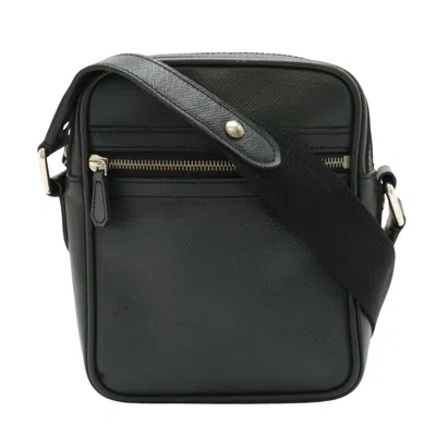 Pre-owned Louis Vuitton Dimitri Leather Shoulder Bag () In Black
