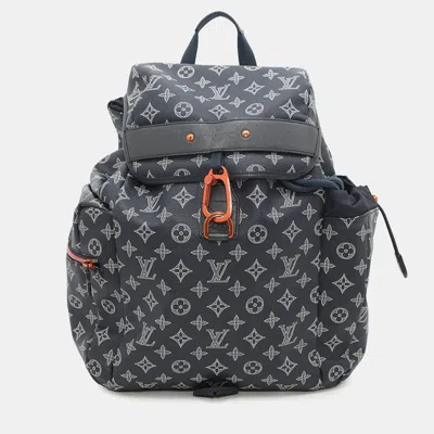 Pre-owned Louis Vuitton Discovery Backpack Navym43693 Monogram Ink In Blue