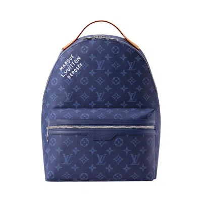 Pre-owned Louis Vuitton Discovery Backpack Pm 'ocean Monogram Heritage Canvas' | Blue | Men's Size Onesize