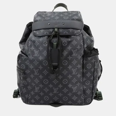 Pre-owned Louis Vuitton Discovery Black Monogram Eclipse Canvas Backpack
