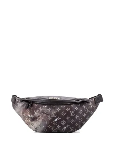Pre-owned Louis Vuitton Discovery Bumbag Limited Edition Monogram Galaxy Canvas Belt Bag In Black