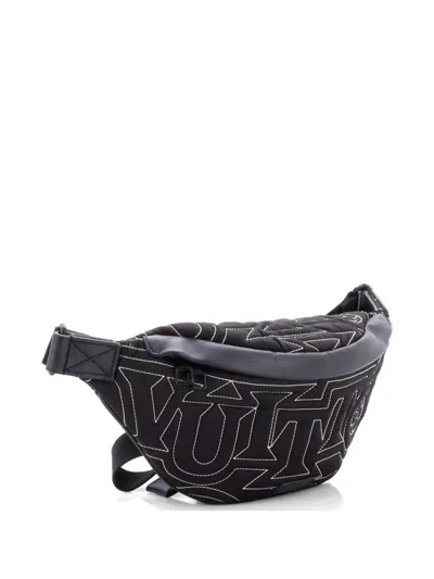 Pre-owned Louis Vuitton Discovery Bumbag Limited Edition Snow Capsule Embroidered Monogram Nylon Belt Bag