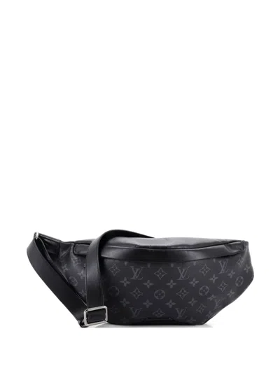 Pre-owned Louis Vuitton Discovery Bumbag Monogram Eclipse Canvas Belt Bag In Black