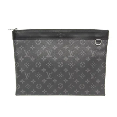 Pre-owned Louis Vuitton Discovery Canvas Clutch Bag () In Black