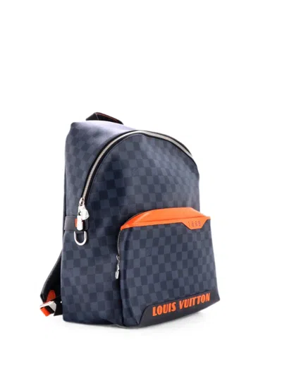 Pre-owned Louis Vuitton Discovery Limited Edition Damier Cobalt Race Pm Backpack In 蓝色