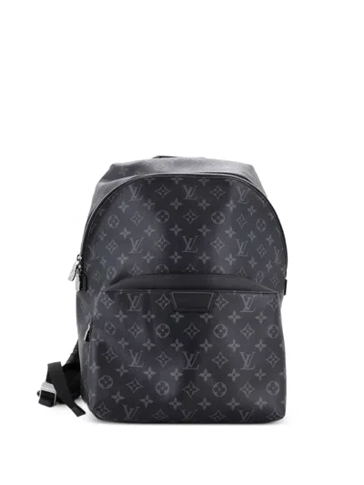 Pre-owned Louis Vuitton Discovery Monogram Eclipse Canvas Pm Backpack In Black