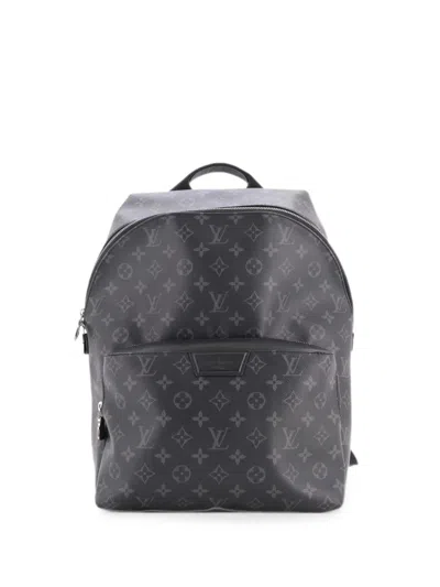 Pre-owned Louis Vuitton Discovery Monogram Eclipse Canvas Pm Backpack In Black