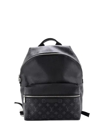 Pre-owned Louis Vuitton Discovery Monogram Taigarama Pm Backpack In Black