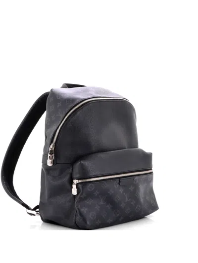 Pre-owned Louis Vuitton Discovery Monogram Taigarama Pm Backpack In Black