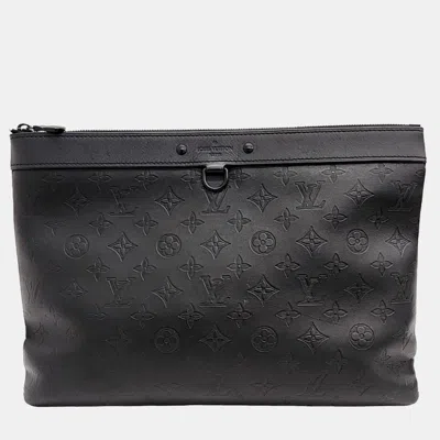 Pre-owned Louis Vuitton Discovery Pochette Clutch M62903 In Black