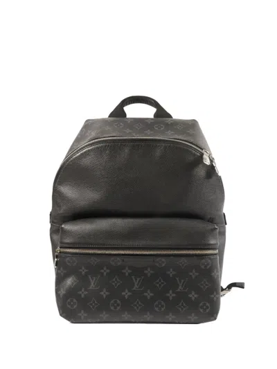 Pre-owned Louis Vuitton Discovery Taigarama Backpack In Black