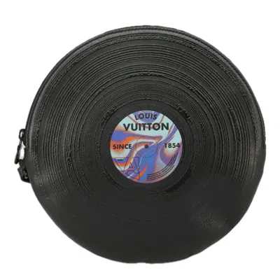 Pre-owned Louis Vuitton Disk Pouch Leather Black Leather Clutche & Pouche Bag ()