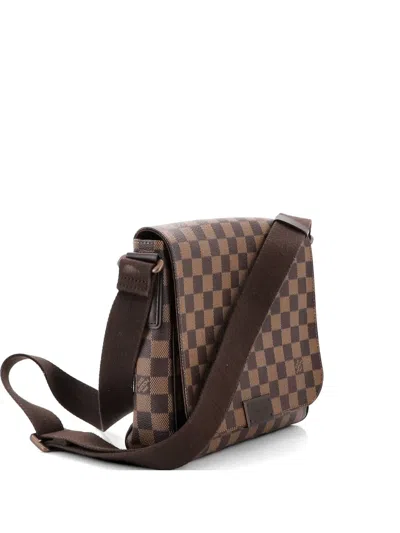 Pre-owned Louis Vuitton District Messenger Bag Damier Pm Crossbody Bag In Brown