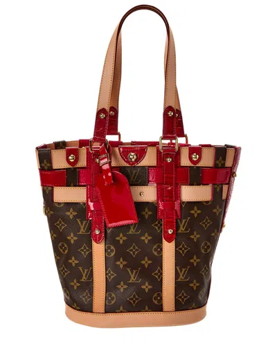 Pre-owned Louis Vuitton Dnu  Limited Edition Monogram Canvas Rubis Neo Bucket (authentic  )