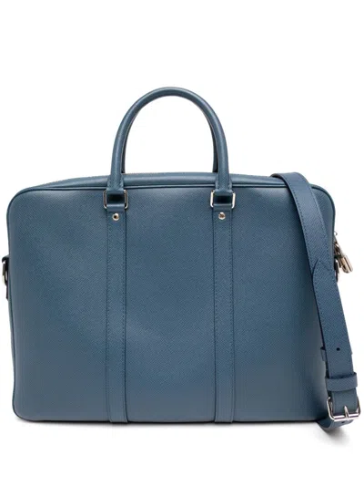Pre-owned Louis Vuitton Document Bag In Blue