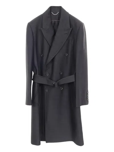 Pre-owned Louis Vuitton Double-breasted Coat In Gray