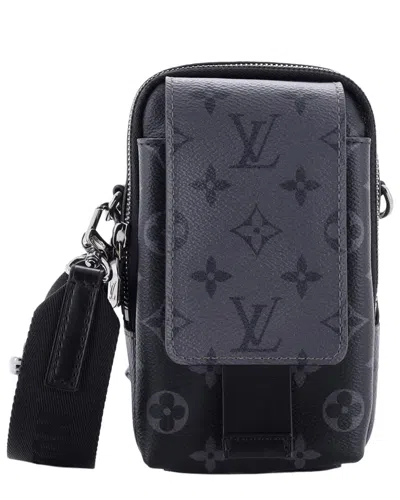 Louis Vuitton Double Phone Pouch Nm Reverse Monogram Eclipse (authentic Pre-  Loved)